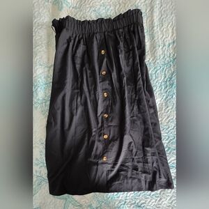 SHEIN 3X Black Button-Down Women's Skirt